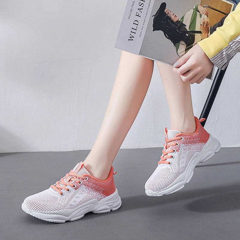 Running shoes Women's shoes Lightweight cushioning sneakers Breathable mesh casual walking shoes Durable