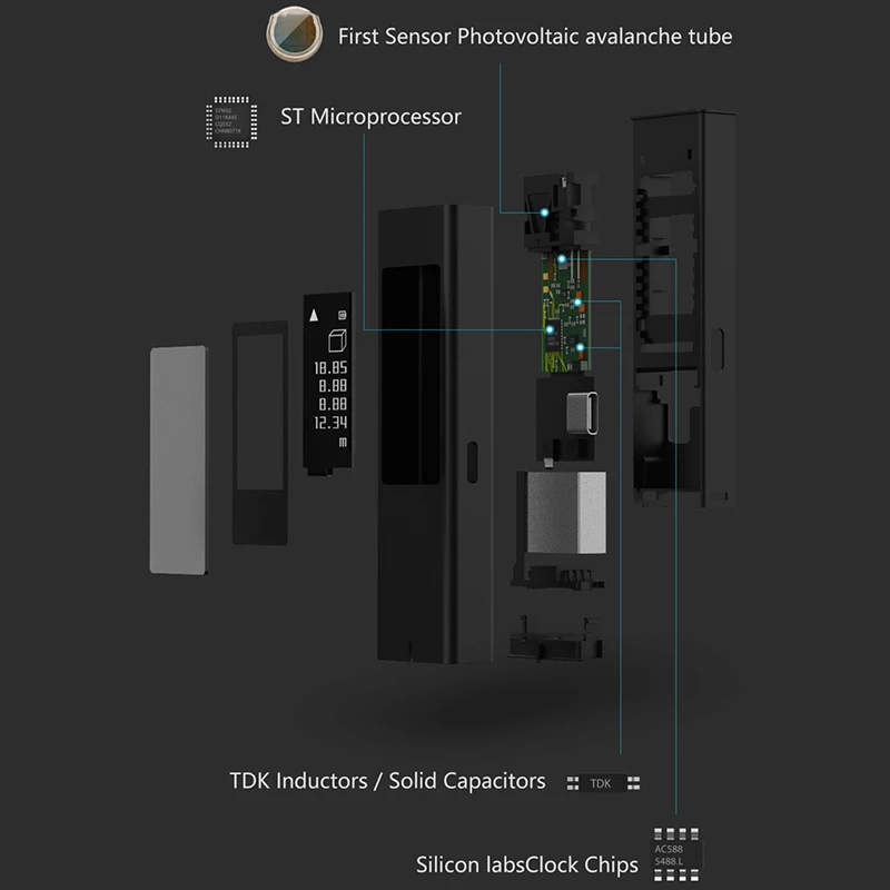 Лазерный дальномер LS5 с сенсорным экраном 40 м