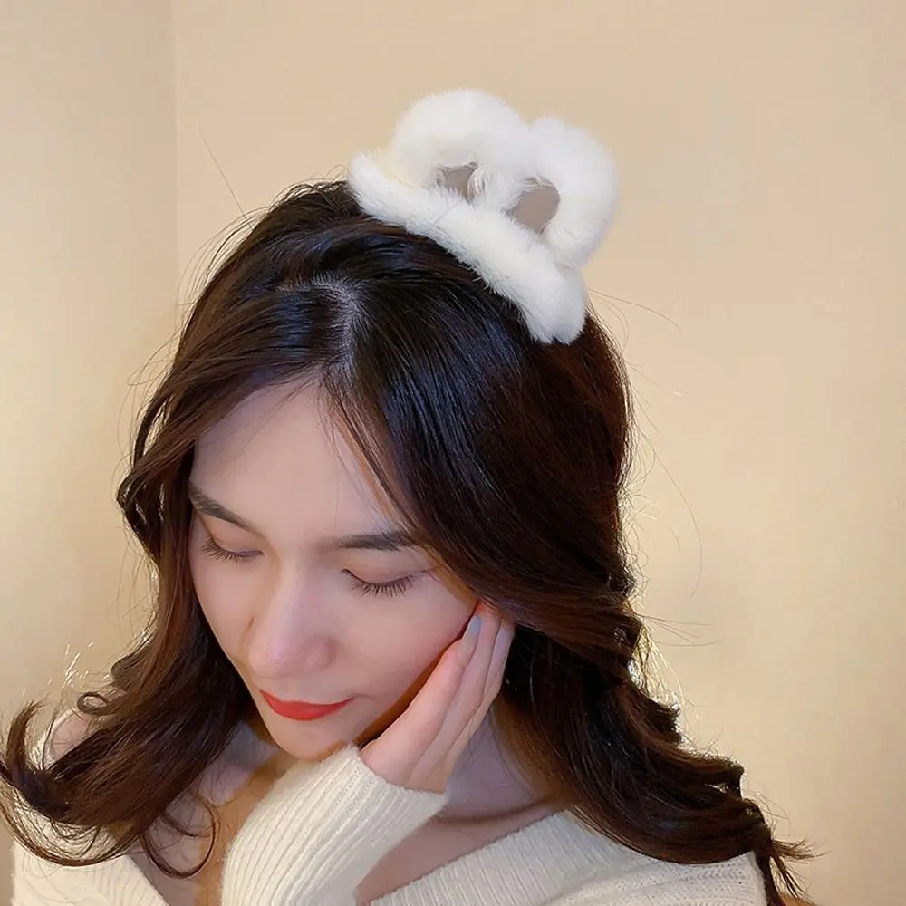 

Головной убор винтажные плюшевые зимние шпильки для волос с кроличьими ушками в Корейском стиле на осень женские заколки для волос заколка-пряжка