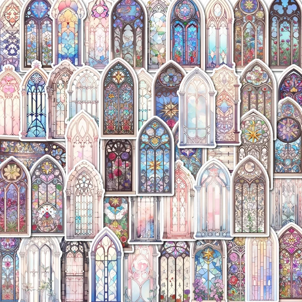 48 шт. эстетические наклейки на окна для церкви