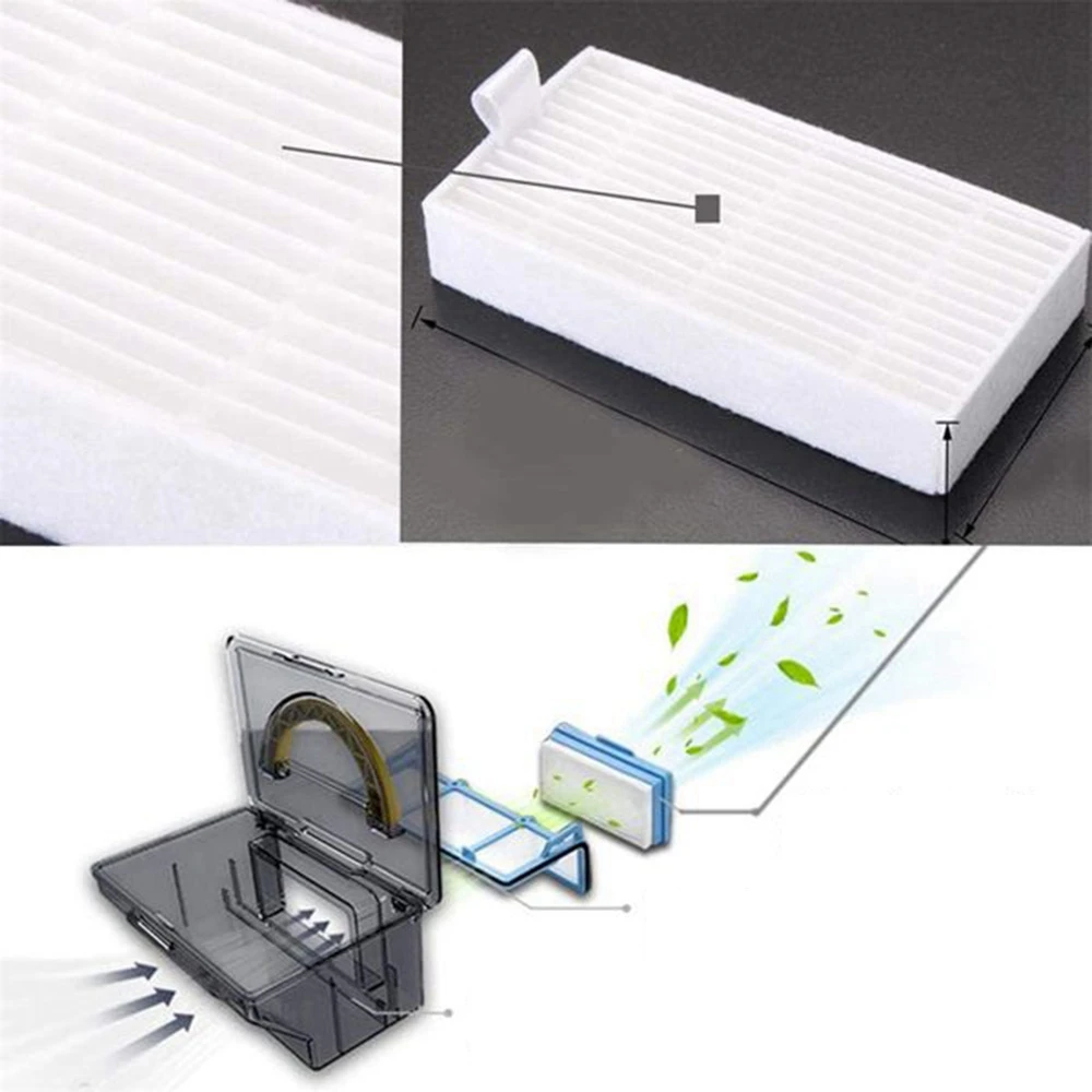 16 шт. для робота-пылесоса V5SPRO V50 V5S моющийся первичный фильтр боковая щетка