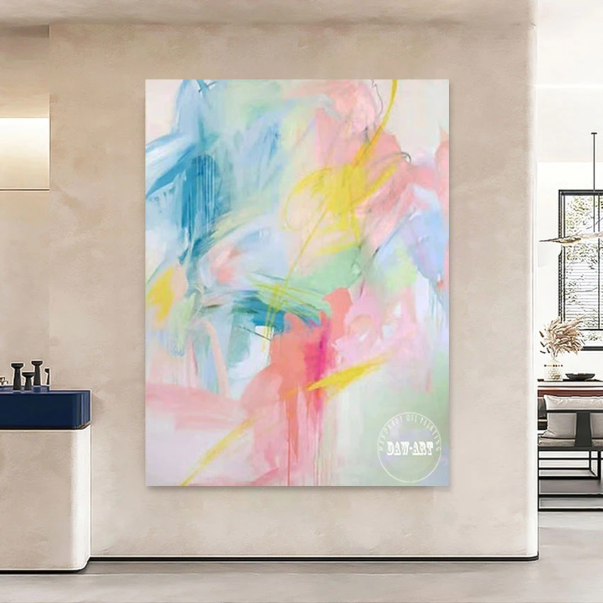 

Искусственная картина маслом на холсте ручной работы абстрактная разноцветная акриловая текстура без рамки художественная картина