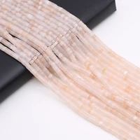 pink aventurine natural stone faceted cylindrical bead2x4mm craft jewelry makingdiy necklace bracelet accessories gift party38cm