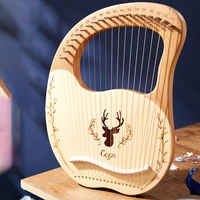 instrument music lyre harp 21 string green small lyre harp 16 string deer wooden strumenti musicali musical instruments ei50hp