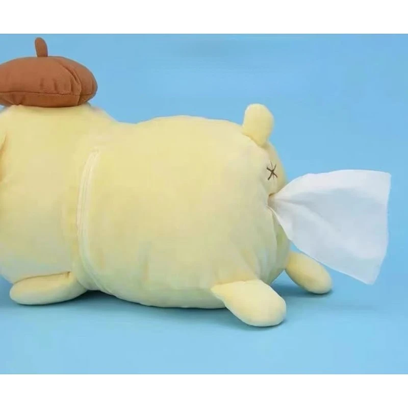 

Коробка для извлечения бумаги куклы Purin, коробка для извлечения забавной бумаги для туалета, бумажная салфетка для извлечения куклы, собаки Sanrio, коробка для салфеток, плюшевые игрушки