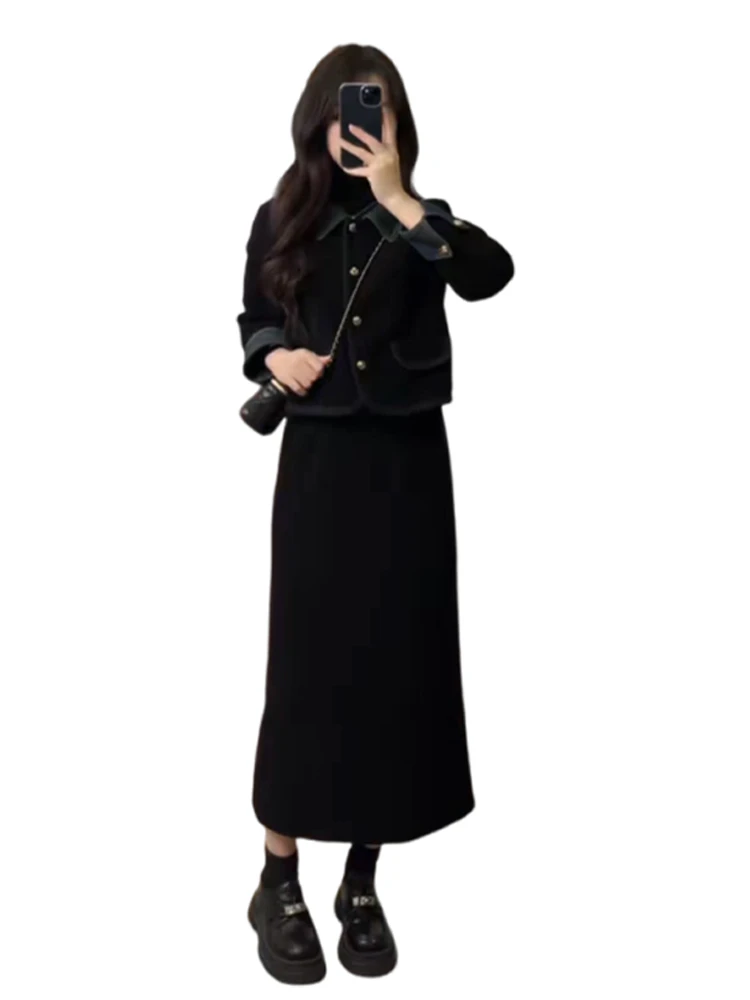 Классический комплект Sle Hepburn платье для детей новинка 2024 ранняя осень внутренняя