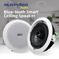 smart wifi ceiling speaker indoor active wireless bluetooth coaxial wired speaker in pair home theather sound system app control