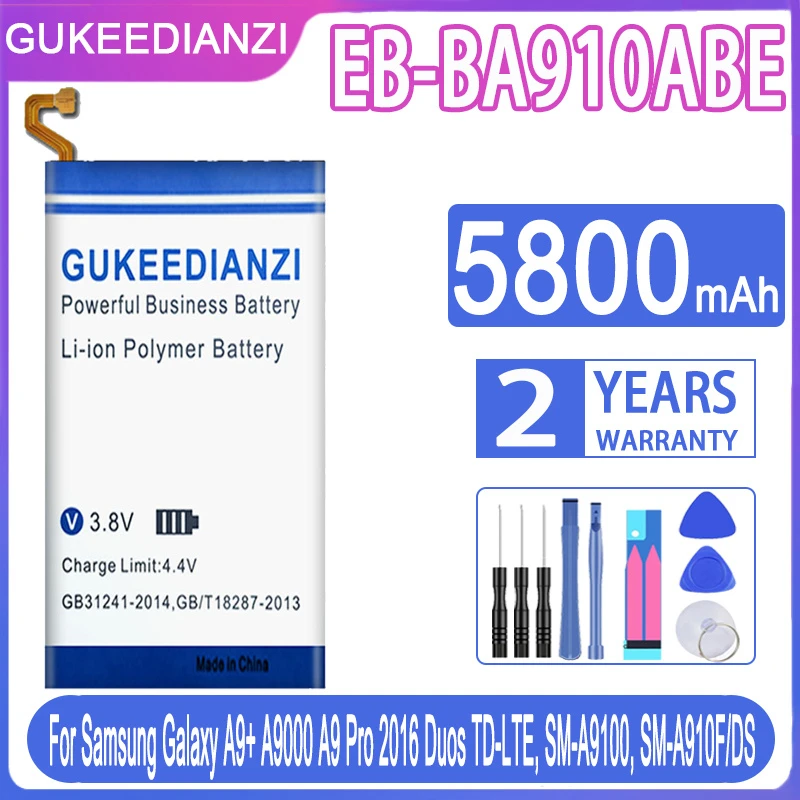 

For SAMSUNG EB-BA910ABE 5800mAh Battery For Samsung Galaxy A9 Pro A9Pro (2016) A9+ SM-A9100 SM-A910 SM-A910F SM-A910DS Batteria