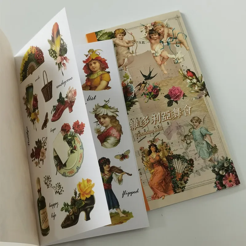 

20 Sheet Vintage Cute Fairy Angel Sticker Book Girl Decorative Washi Stickers Material Scrapbooking Label Diary Stationery Album
