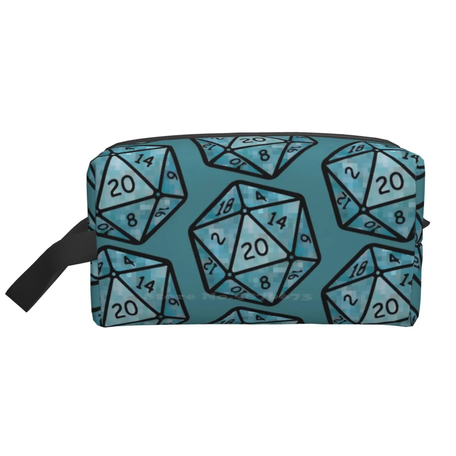 

Косметичка в виде игральных костей с 20-сторонними пикселями для путешествий, большой размер, 20-сторонние игральные кости, ролевая игра, D и D Dnd Dandd