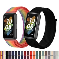wristband for huawei band 7 sport loop watch belt pulsera correa nylon velcro breathable replacement strap for huawei band 7