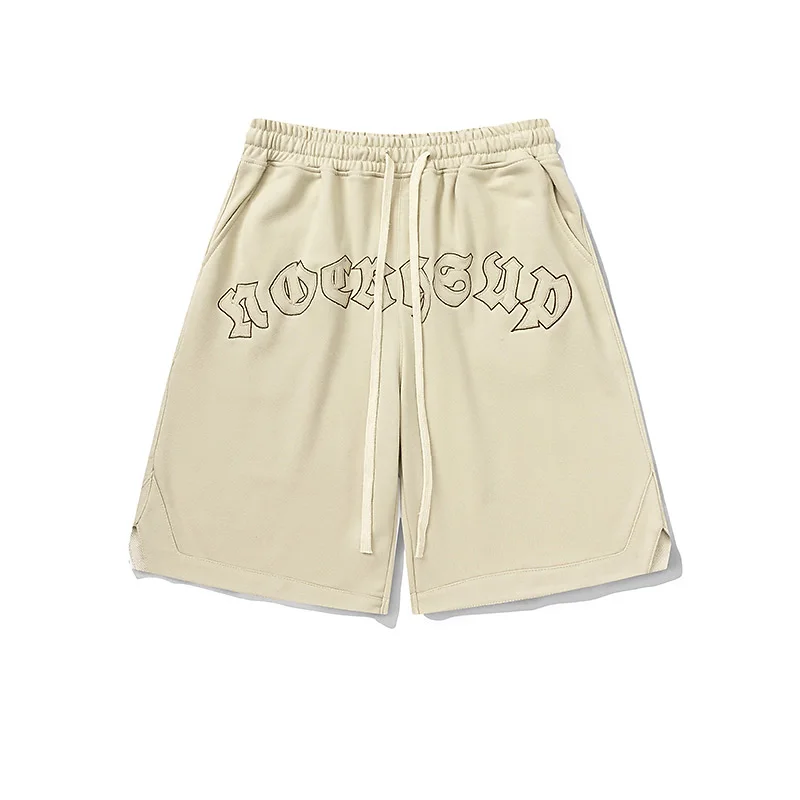 

Повседневные женские шорты с высокой талией, винтажные свободные спортивные трусы в американском стиле, летние нейтральные шорты с вышивкой и надписью на бедрах для девушек
