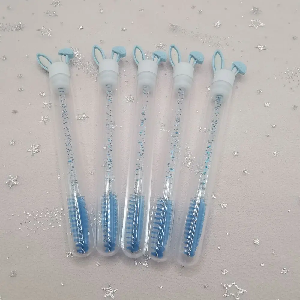 Круглая расческа с зубцами кроличьих ушей кисть для туши прозрачная