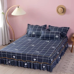 DIMI Wedding Bedspread Full Queen King Size Bed Sheet Mattress Cover Bedsheets 1PC Printed Soft Bed Sheet Skirt