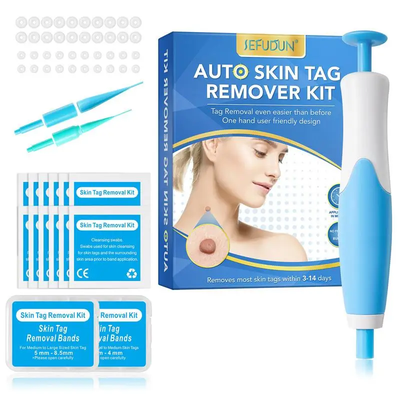 

Skin Tags Remover Tool Tags Corrector For Skin Tags Safe Auto Tags Removal Pen With 40 Rubber Bands For 2-8mm Skin Tags