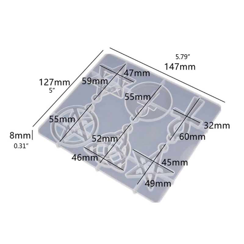 DIY гексаграмма духовный амулет кулон смоляная форма пентаграммы формы для звезд