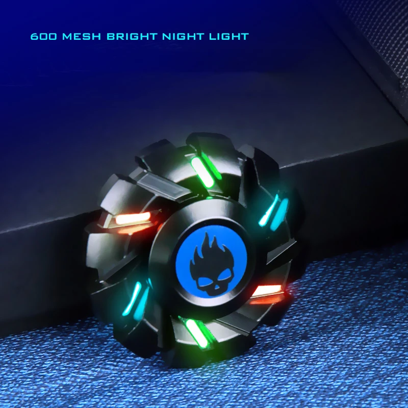 

RGB Three Colors Luminous Fidget Spinner Bronze R188 Mute Metal Bearings Plating Hand Spinner Stress Relief Toys For Adult Kids
