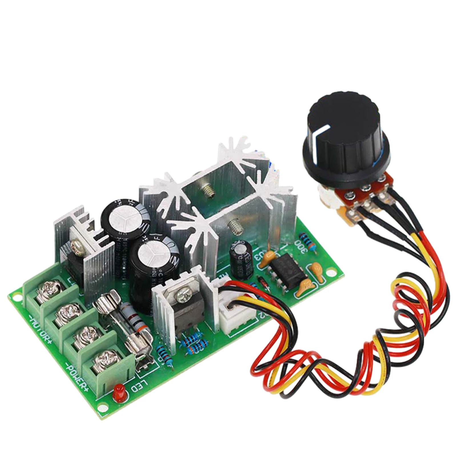 

DC Motor Speed Regulator DC10-60V 20A High -power Driving Module 25KHz PWM Controller 77mm*45mm*28mm Electrical Equipment Parts