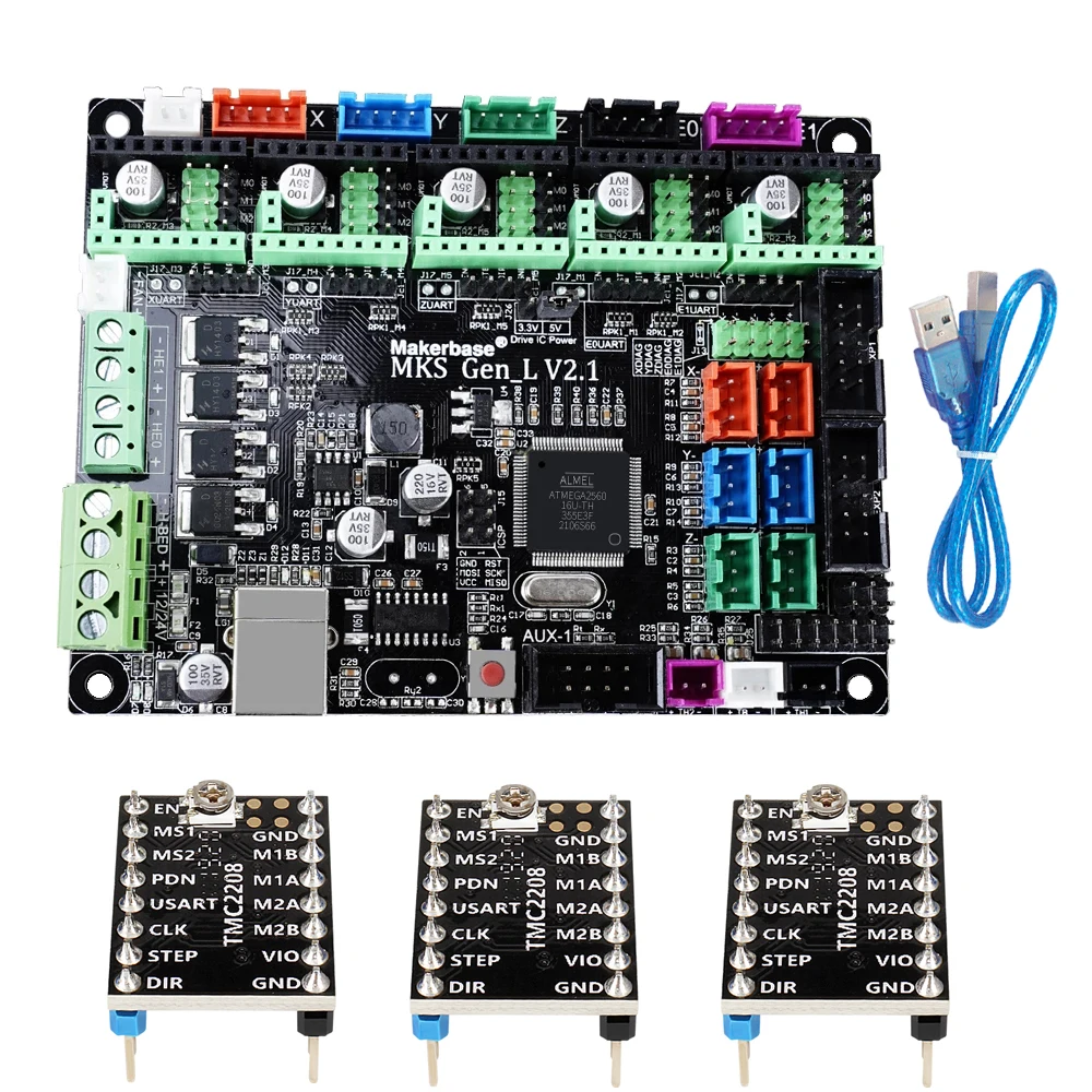 Плата управления RAMPS MKS Gen-L V 2.1 поддержка запчастей для 3D-принтера TMC2209 TMC2208 Uart Mode Gen