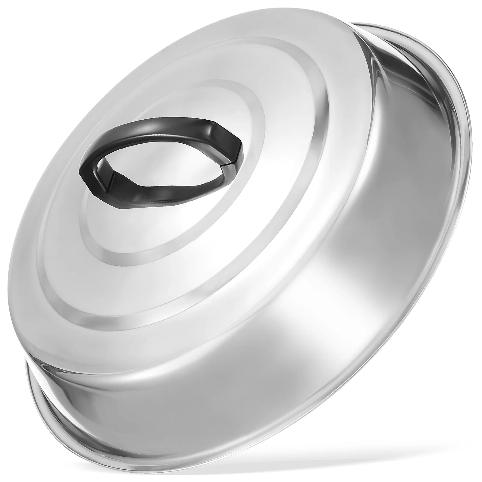 

Drum Cover Pot Replacement Stainless Steel Steaming Dome Kitchen Basting Griddle Cooking Wok Pan Lid