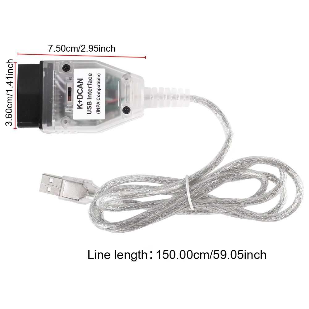OBD II K + DCAN FT232RL для BMW автомобильные аксессуары с переключателем 2 Автомобильные