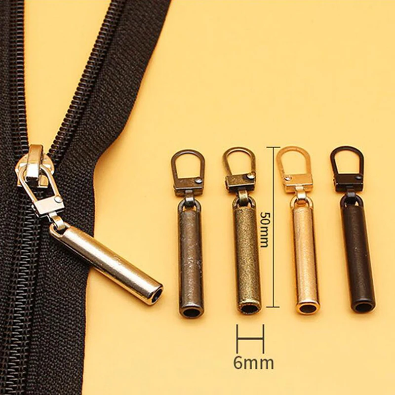 

5pc Detachable Metal Zipper Pullers Zipper Sliders Head Zipper Pull Tab for Luggage, Backpacks, Purses, Boots Zippers Repair Kit