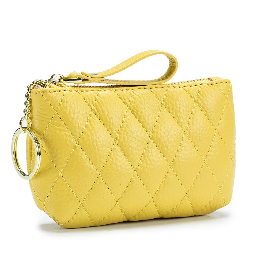 

2022 тонкий кошелек для ключей из натуральной кожи для женщин Женский модный маленький кошелек для ключей из натуральной воловьей кожи с закл...