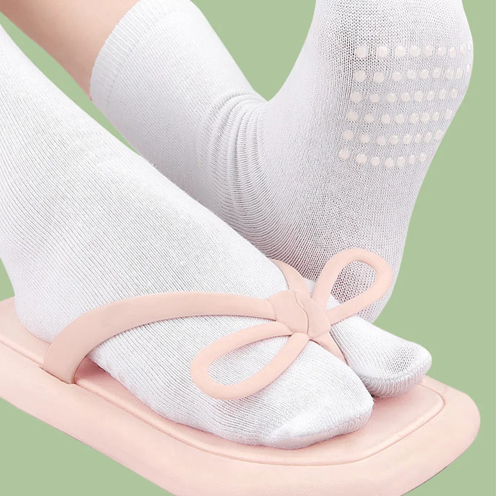 

2 Pairs Toe Separator Socks Women Separated Women's Silicone Toes Womens High Ankle Tabi