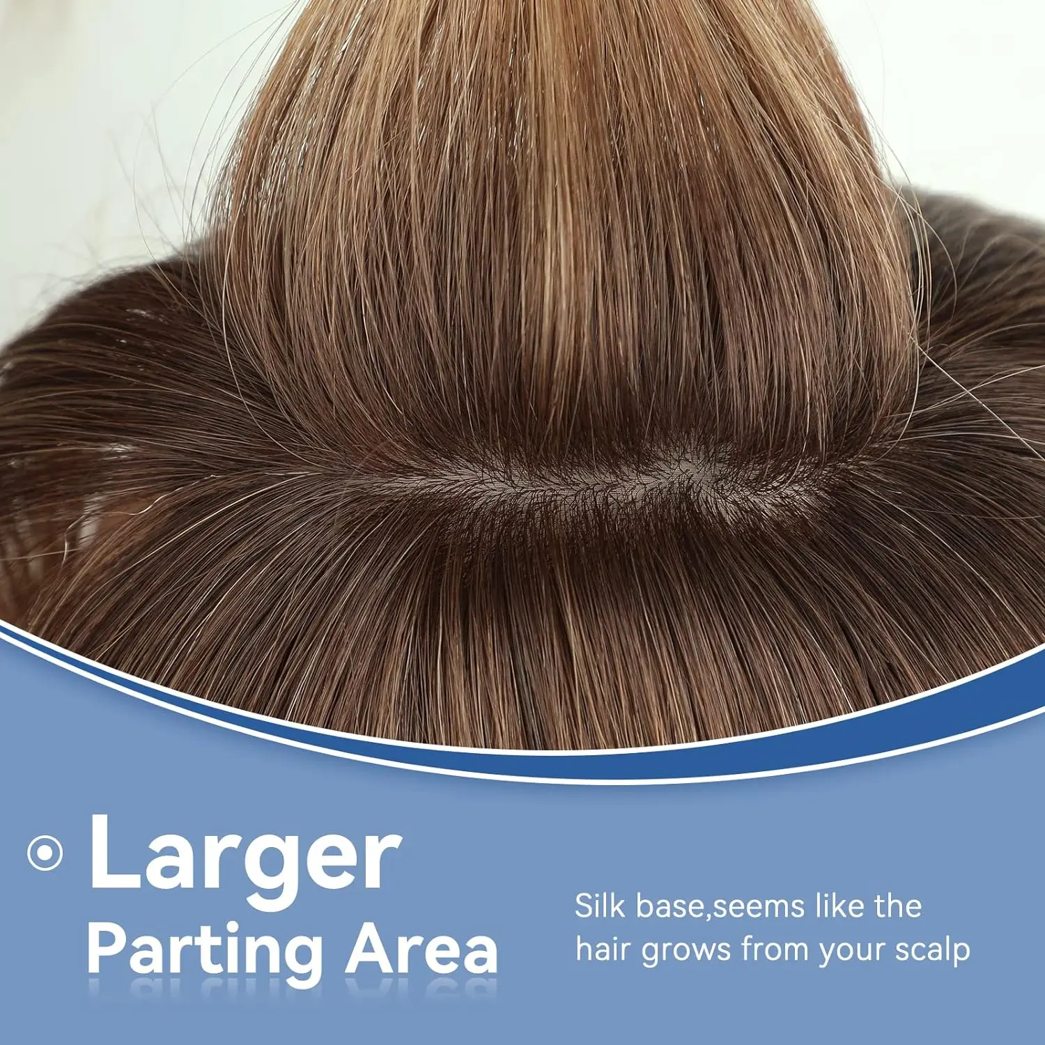 100% топперы из человеческих волос Remy для женщин прямые коричневые омбре