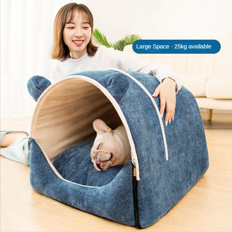 

Cat Kennel Indoor Washable Supplies Pet Seasons Kennel Removable Enclosed Dog Cat Bed Four Dog Bed House Kennel Oversized