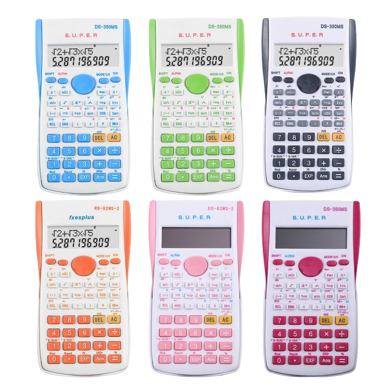 12 Digits Scientific Calculator 240 Functions Statistics Mathematics 2 Line Display Financial Accounting Tool School Office Use