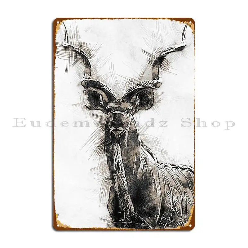 

Металлический плакат Kudu, клубный бар, клубный дизайн, печатный классический жестяной плакат