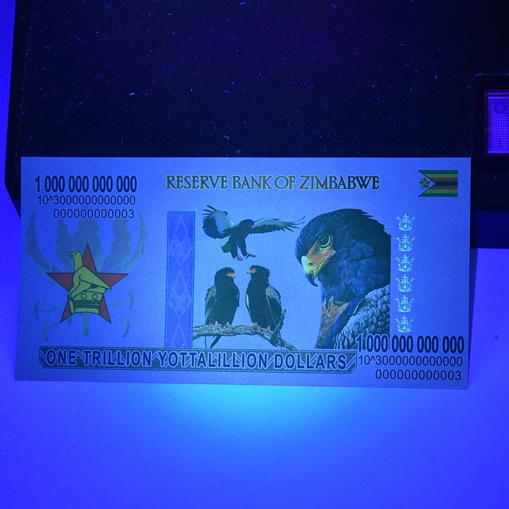 Коллекционные банкноты Зимбабве 1 триллион йотталлион долларов MAI KE crafts