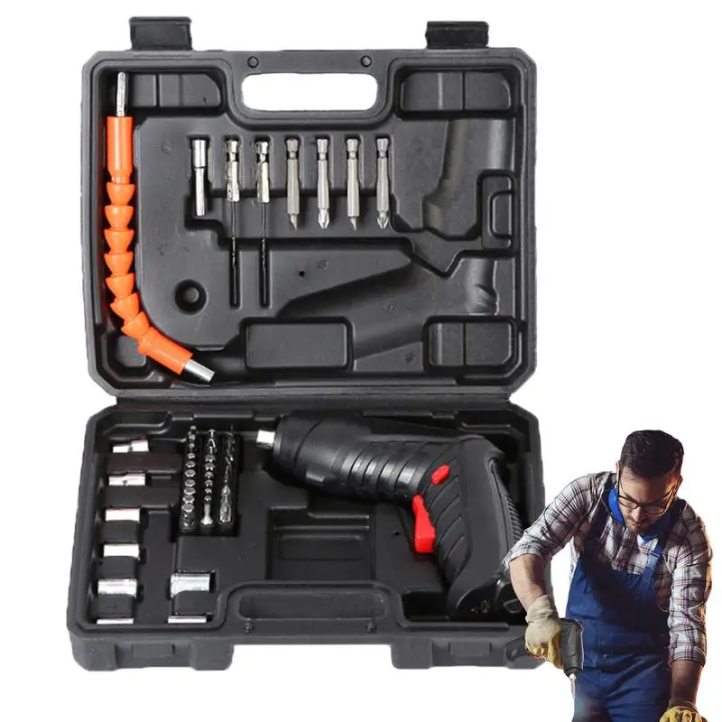 

Electric Screwdriver Set 47pcs Rechargeable 3.6V Cordless Screwdriver Kit Long Battery Life Screwdrivers Set Portable Power