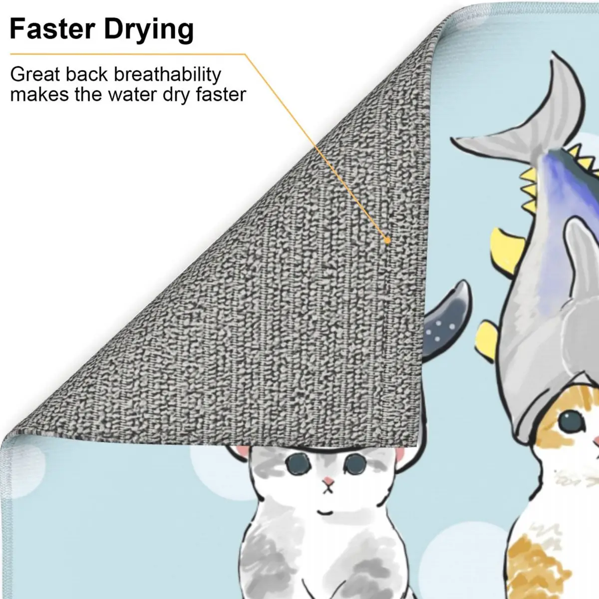 Котята притягивающие к покусу акулы мофу песок кошка коврик для сушки посуды