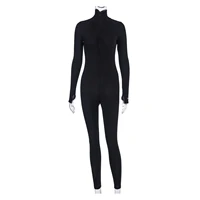2021new autumn fashion women bodysuit long sleeve reflective cotton playsuit casual skinny cool streetwear clubwear jumpsuits