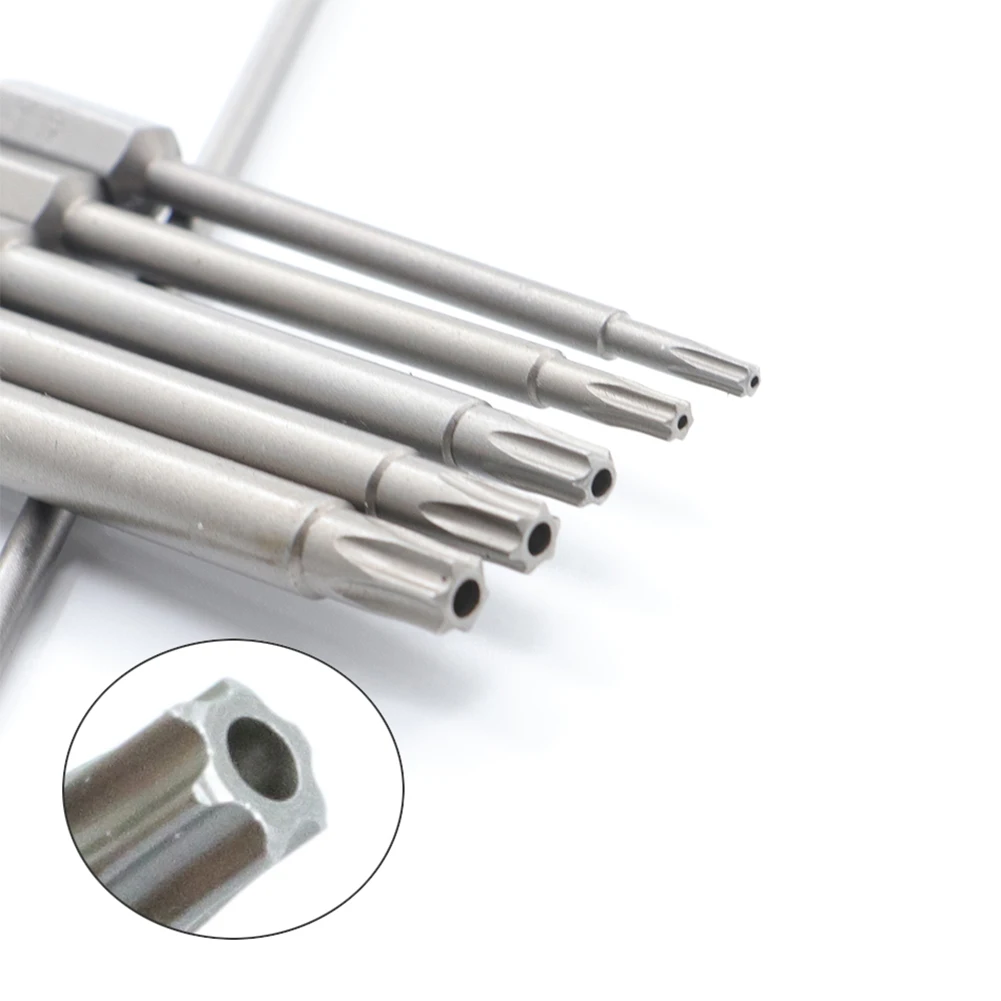 

Bits Screwdriver Bits Hollow Torx S2 Steel Screw Unscrew T8-T40 Tool Torx