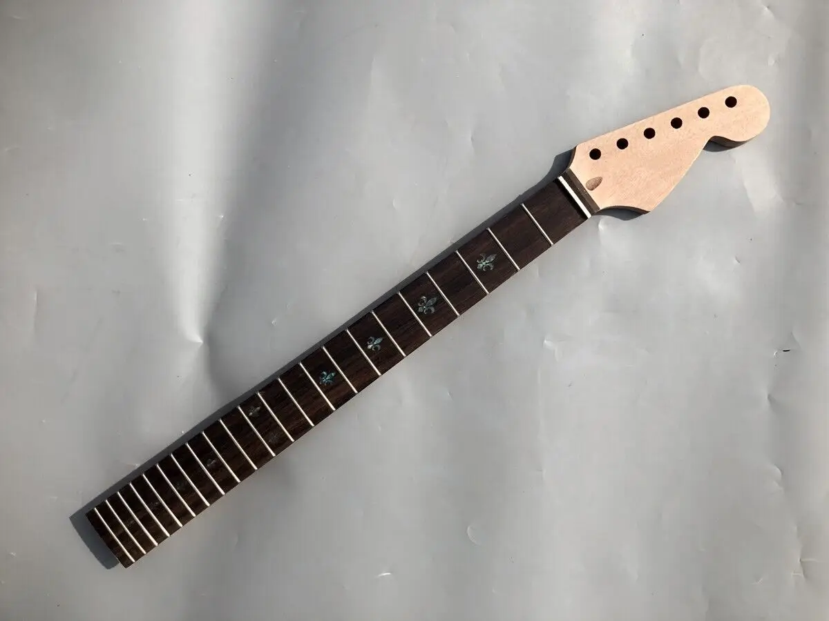 

Yinfente New Electric Guitar Neck 22 Fret 25.5 Inch Rosewood Fretboard Nice Inlay Unfinished DIY Project Bolt on Style