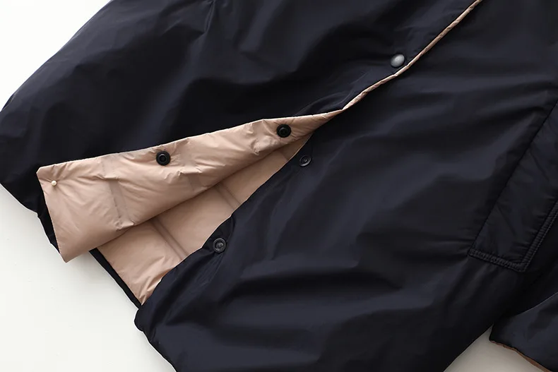 Women Jacket 90% White Duck Down Hooded Long Coat Reversible Thin City Casual Thermal Storage Winter Coats Jackets Snow Clothes