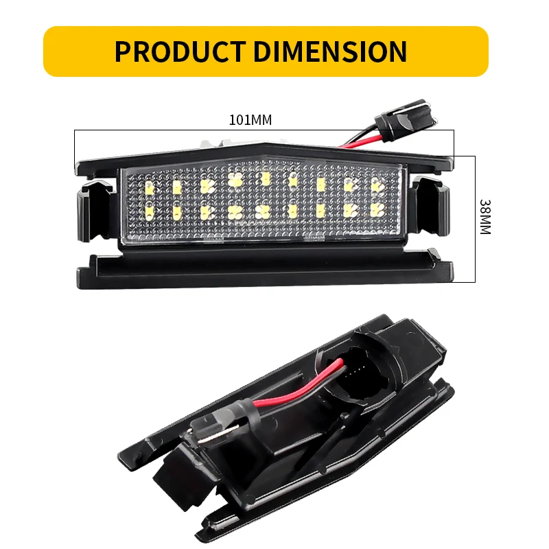 

2 шт. Canbus светодиодные лампы освещения номерного знака для Mazda 2 Mx-5 nd Mx5 Miata 2016-up 18-SMD белый без ошибок