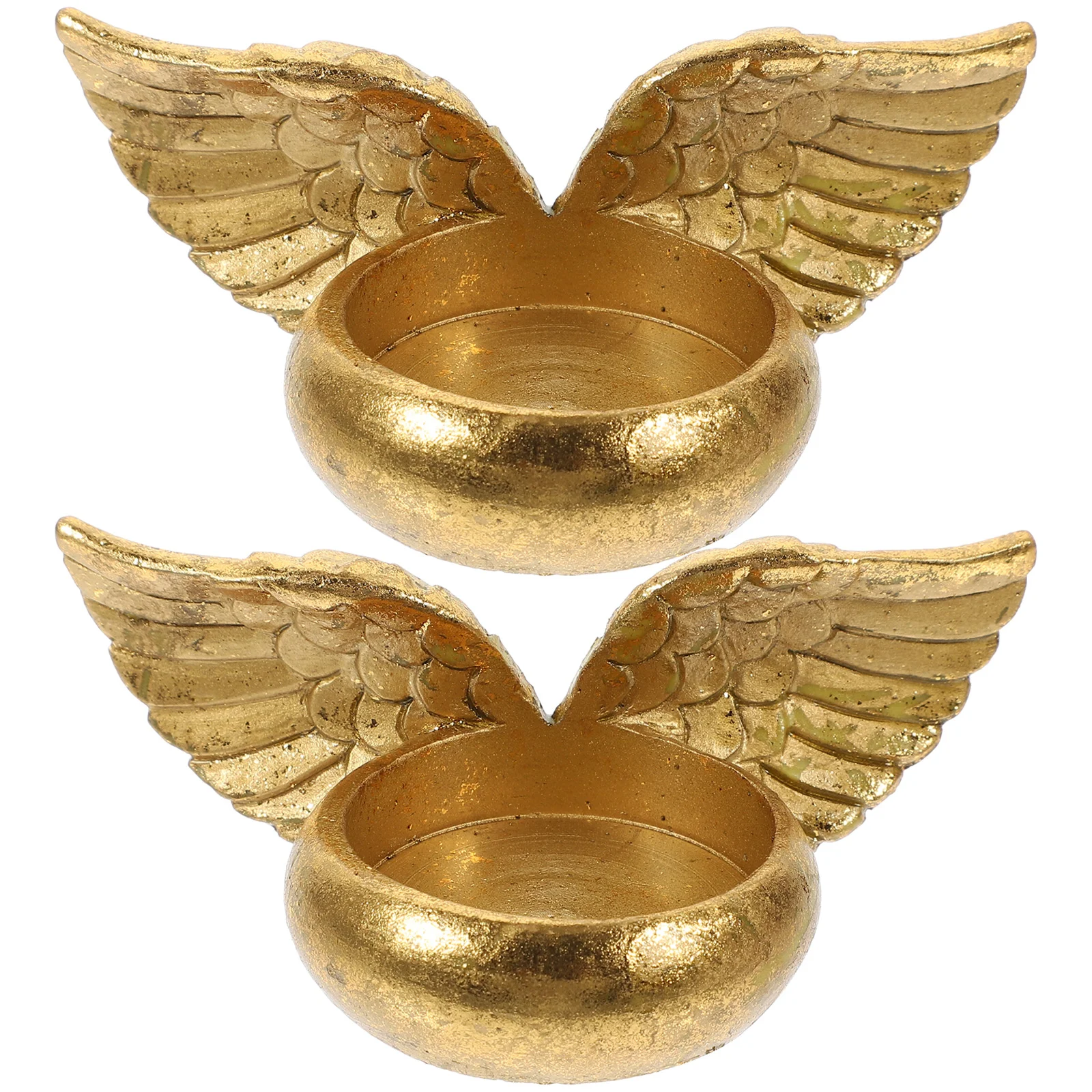 

Holder Angel Candlestick Tealight Holders Wingvintage Stand Table Ornament Tabletop Votive Centerpiece Resinmemorial Decorative