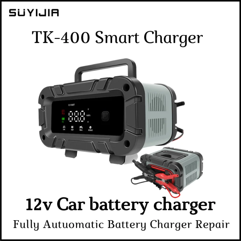 

New 12V E-FAST Automatic Battery Repair Charger TK-400 Smart Charger Suitable for Motorcycle Car Battery Charger