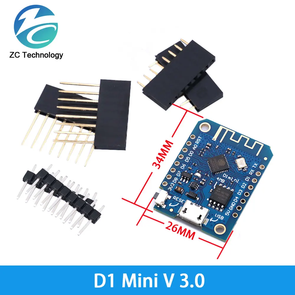 D1 Mini ESP8266 ESP-12F CH340G V2 USB для WeMos регистратор данных макетная плата V3.0 NodeMCU Lua DHT22 AM2302