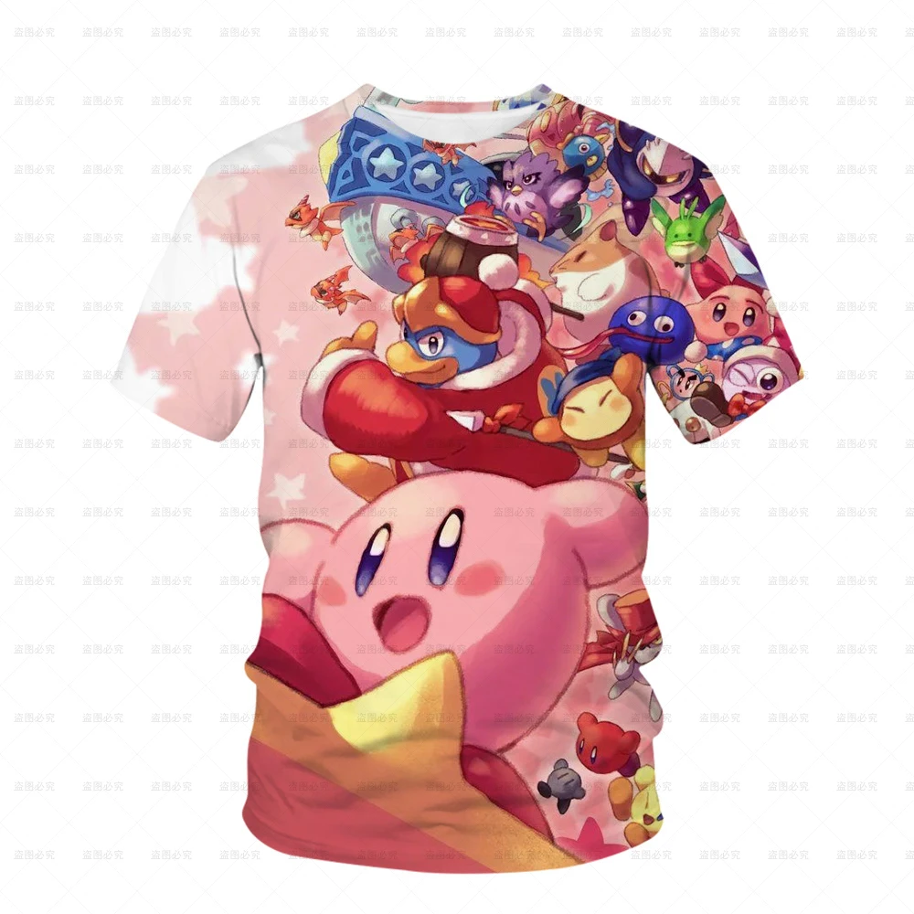 

Children's Kirby T-shirt Children's Top T-shirt Boys' Short Sleeve Girls' T-Shirt 4 5 6 7 8-14 Years Old Children's Clothing