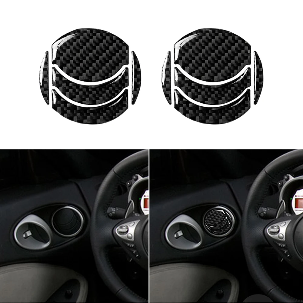 

Real Carbon Fiber Car Air Conditioner Vent Exhaust Sticker Cover For Nissan 370Z Z34 2009-2020 Car Accessories Interiors