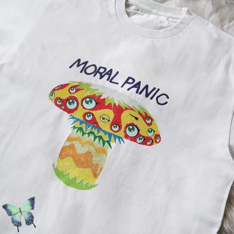 

Повседневная летняя футболка с логотипом призрачных глаз с принтом грибов, 2022