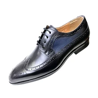 luxury italian oxford men dress shoes fashion hand made prints lace up black wedding office shoes formal men shoes leather