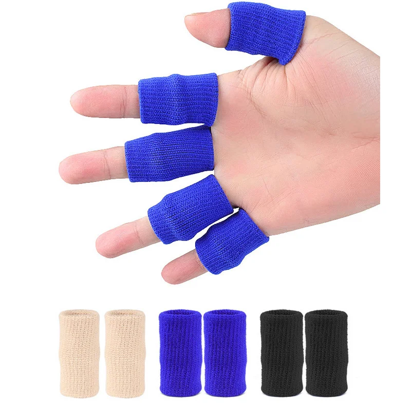 

10pcs Stretchy Sports Finger Sleeves Arthritis Support Finger Guard Outdoor Breathable Basketball Volleyball Finger Protectio