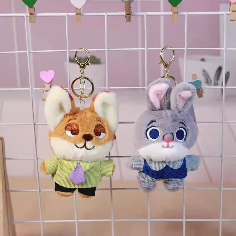 Фото Новинка для Zootopia 2, плюшевый брелок Fox Nick Rabbit Judy, милая плюшевая кукла, кулон, игрушка, кукла, сумка, подвеска, Рождественский подарок №4