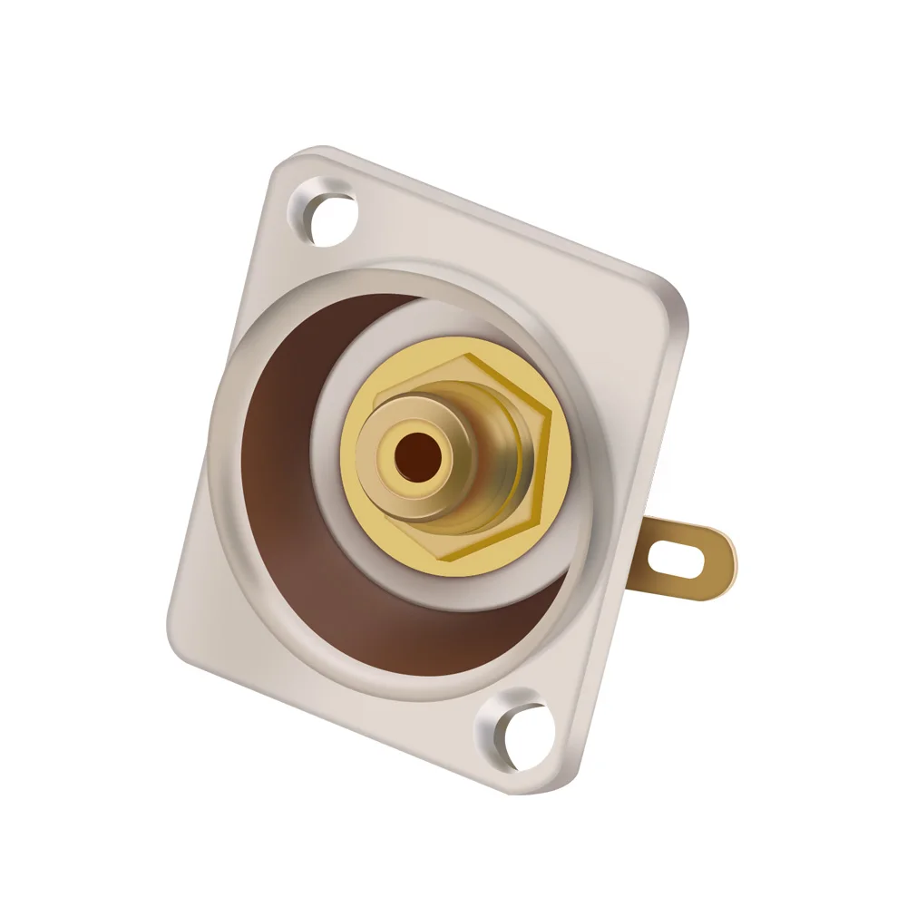 4pcs RCA Female Jack Socket Speaker Terminal Wire Connectors Panel Mount Chassis Audio Plug Zinc Alloy Nickel Plated - купить по